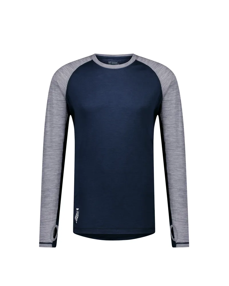 Mons Royale Temple Tech Air-Con LS Mens Baselayer Top - Grey