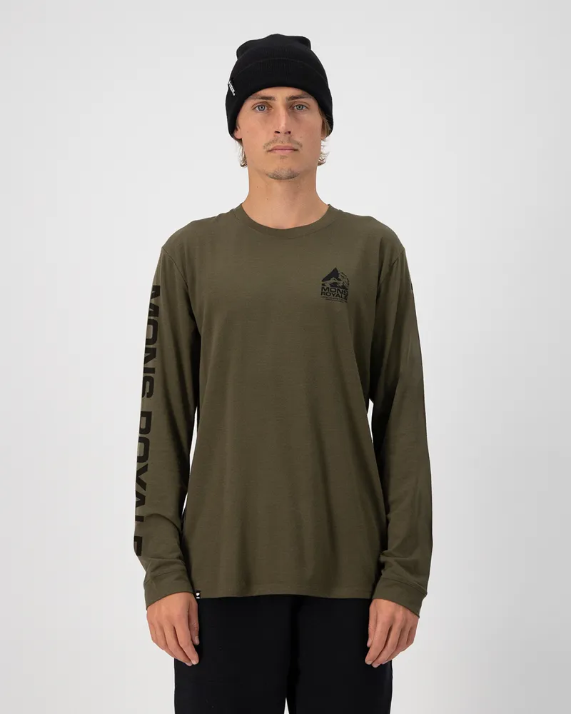 Mons Royale Icon Air-Con LS Mens Layer - Olive-3