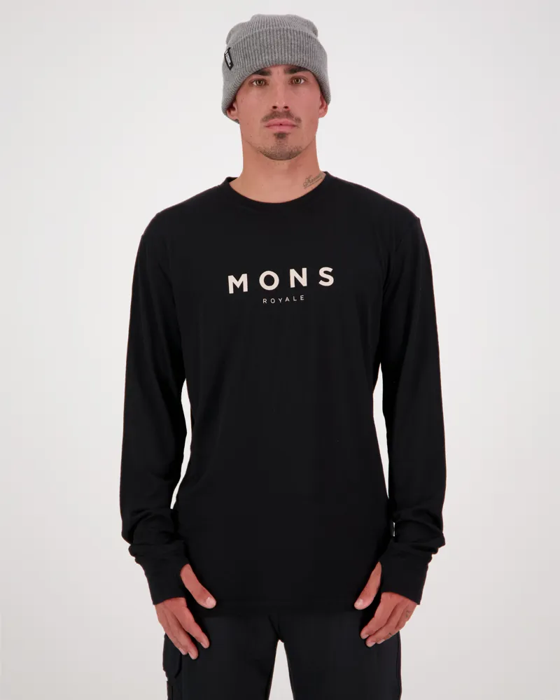 Mons Royale Yotei Classic Merino Mens Top - Black-1