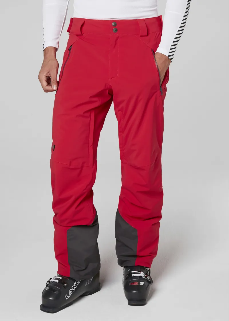 Helly Hansen Force Mens Ski Pants in Red-1