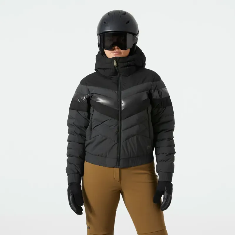 Helly Hansen Imperial Short Puffy Womens Ski Jacket - Black-2
