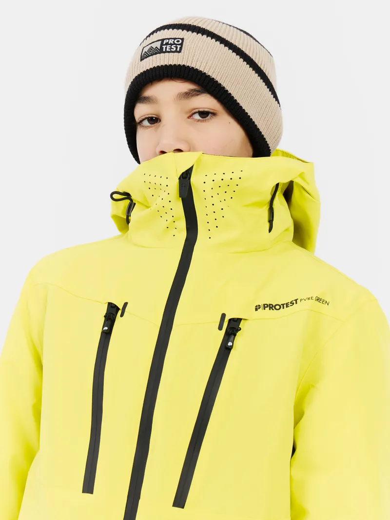 Protest Wixan Junior Ski Jacket - Lime Splash-4