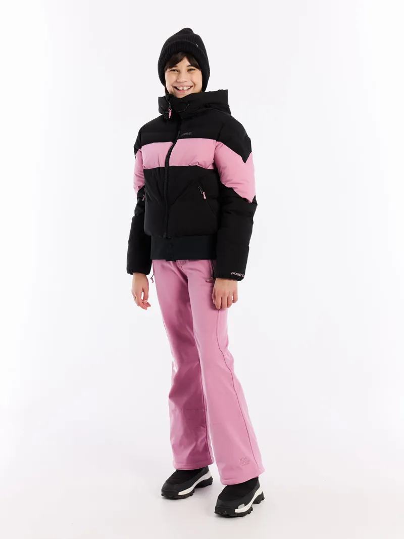 Protest Milla Junior Ski Jacket - Black Pink-4