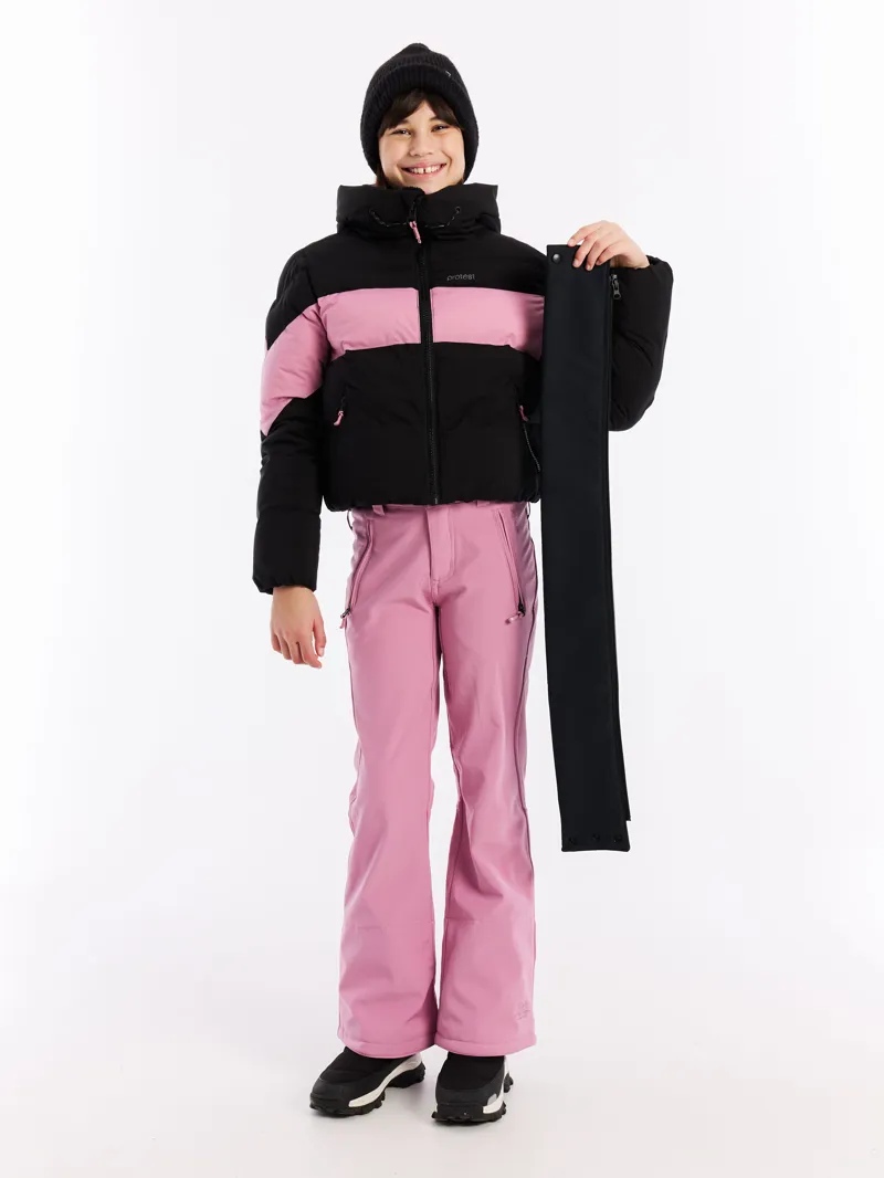 Protest Milla Junior Ski Jacket - Black Pink-5