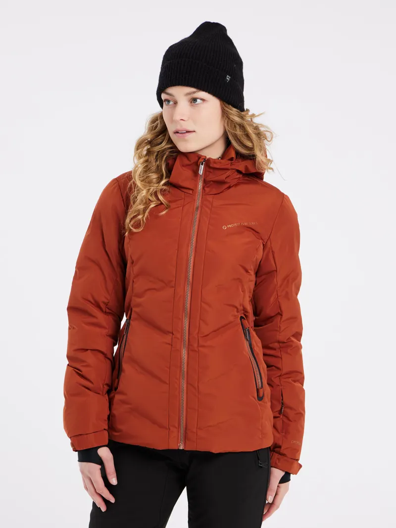 Protest Artssu Womens Ski Jacket - Uluru Rust-4