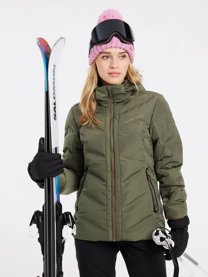 Protest Artssu Womens Ski Jacket - Botanic Green-4