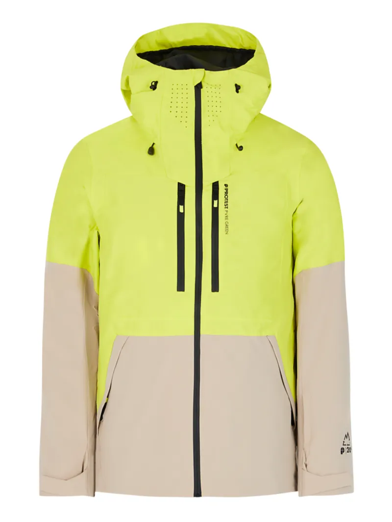 Protest Bakie Mens Ski Jacket - Lemon