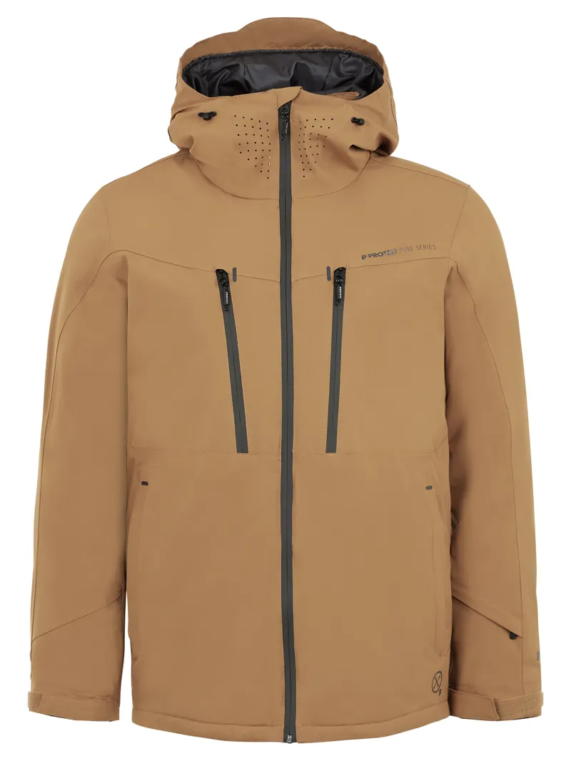 Protest Timo 2.0 Mens Ski Jacket - Sandy Brown