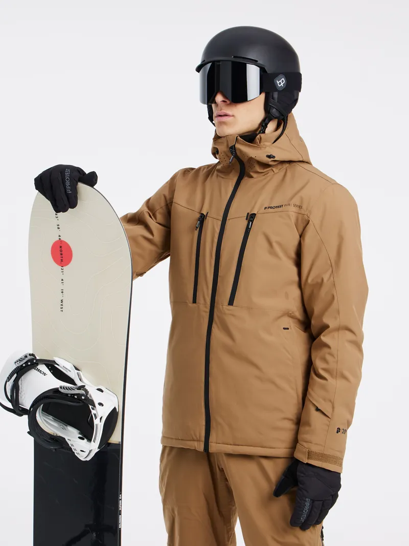 Protest Timo 2.0 Mens Ski Jacket - Sandy Brown-5
