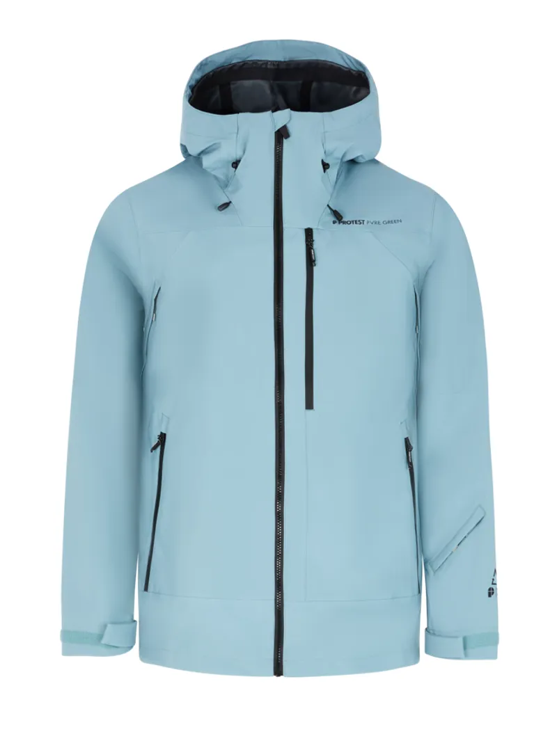 Protest Abalone Mens Shell Jacket - Steel Blue