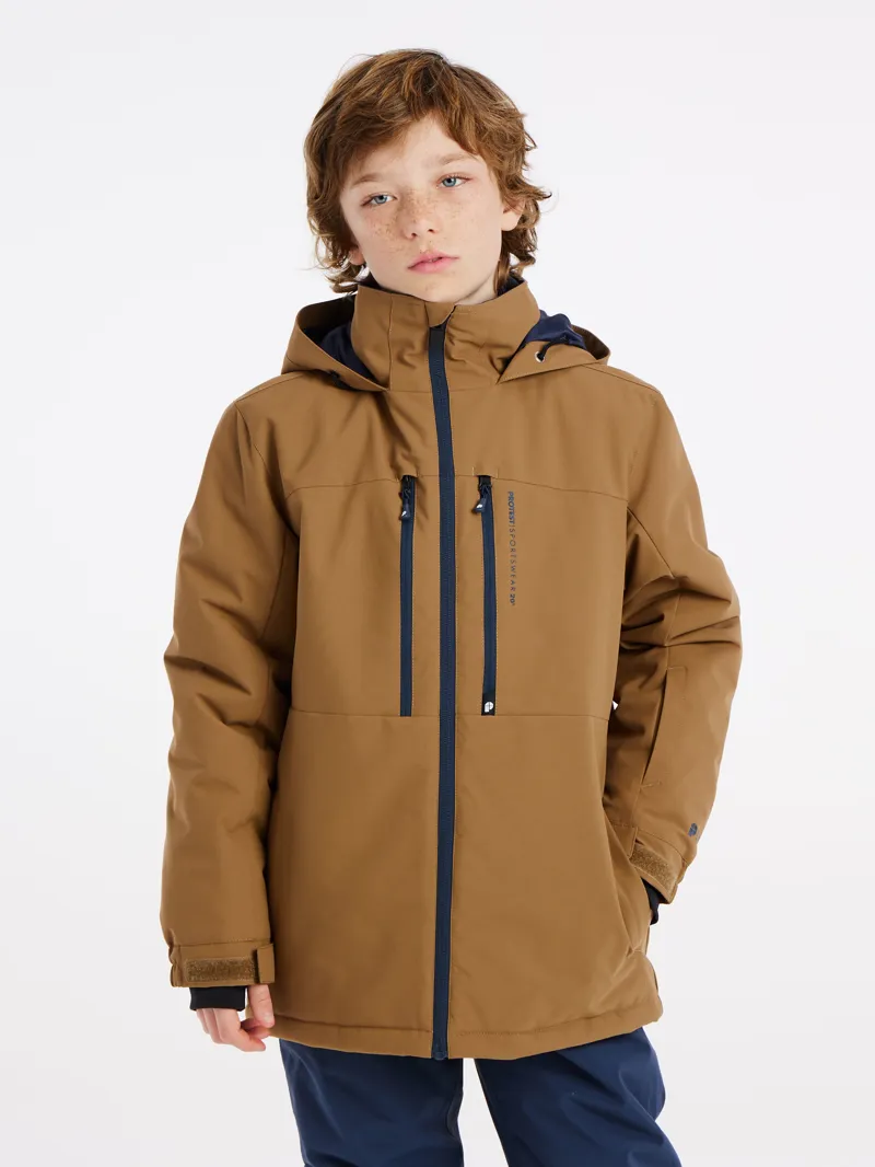 Protest Flynty Junior Ski Jacket - Sandy Brown-3