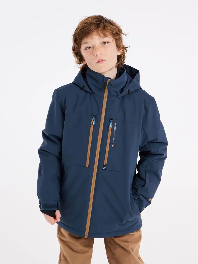 Protest Flynty Junior Ski Jacket - Blue Nights-3