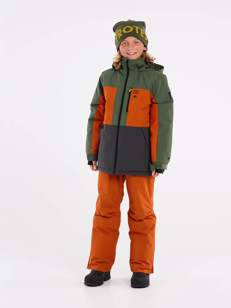 Protest Buzzard Junior Ski Jacket - Thyme Green-3