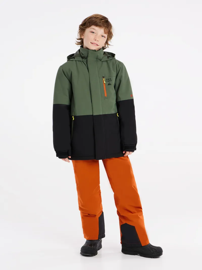 Protest Redstar Junior Ski Jacket - Thyme Green-3