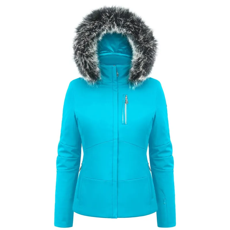 Poivre Blanc Womens Sadie Ski Jacket in Aqua Blue The Ski Shop