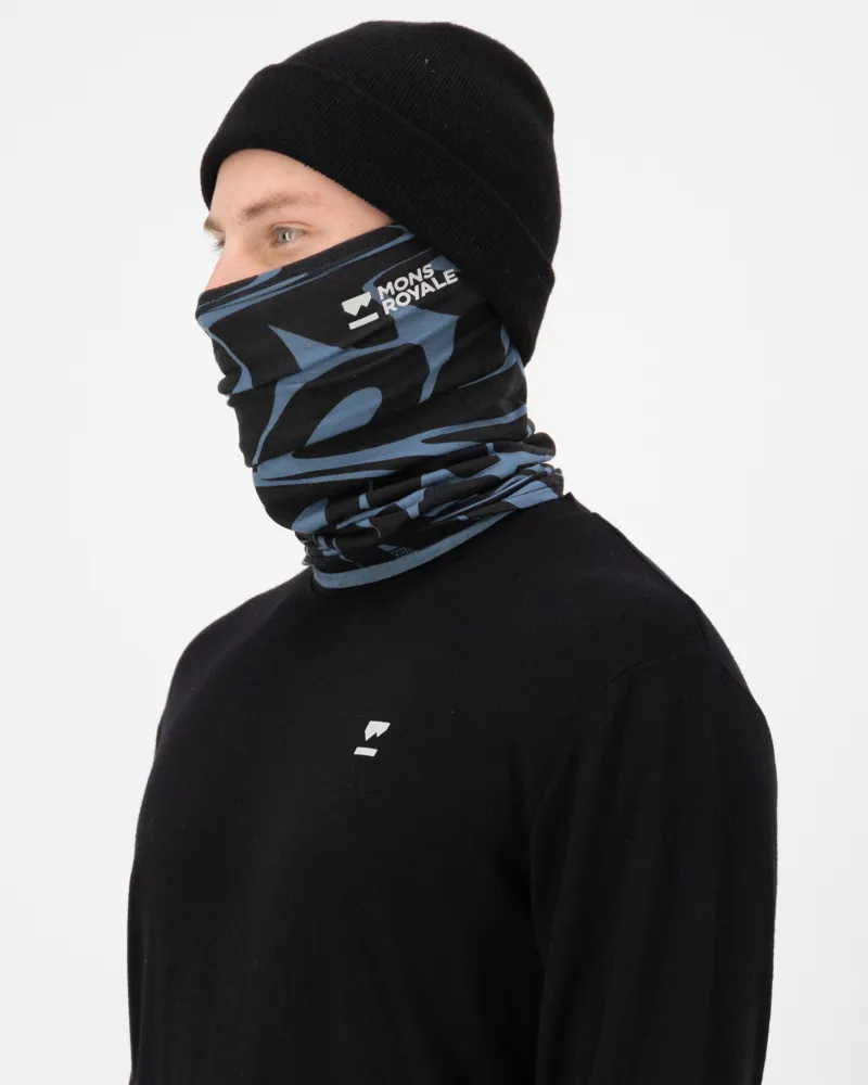 Mons Royale Daily Dose Merino Flex Neckwarmer - Goblin Blue-1
