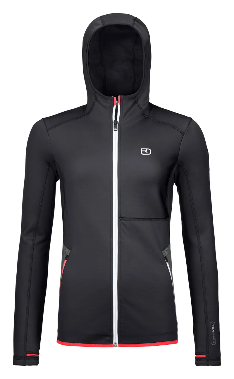 Ortovox Womens Merino Fleece Hoody - Black Raven