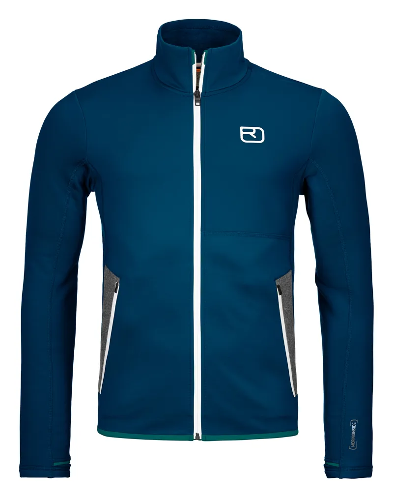 Ortovox Mens Merino Fleece Jacket - Petrol Blue