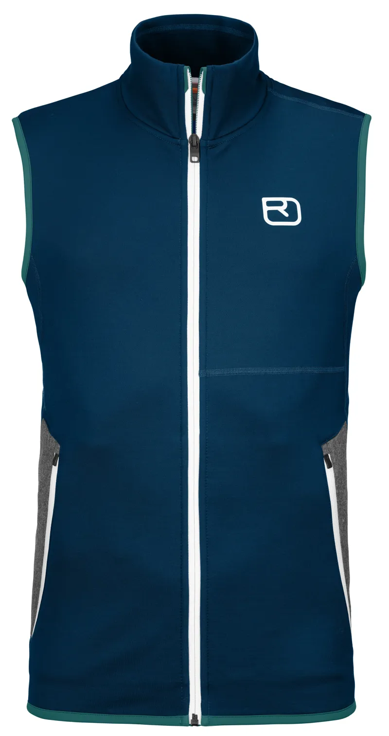 Ortovox Mens Merino Fleece Vest Gilet - Petrol Blue