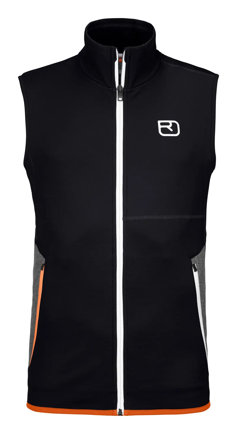 Ortovox Mens Merino Fleece Vest Gilet - Black Raven