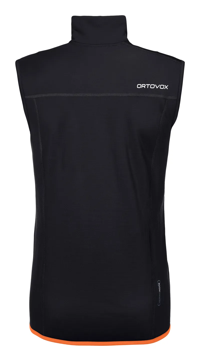 Ortovox Mens Merino Fleece Vest Gilet - Black Raven-1
