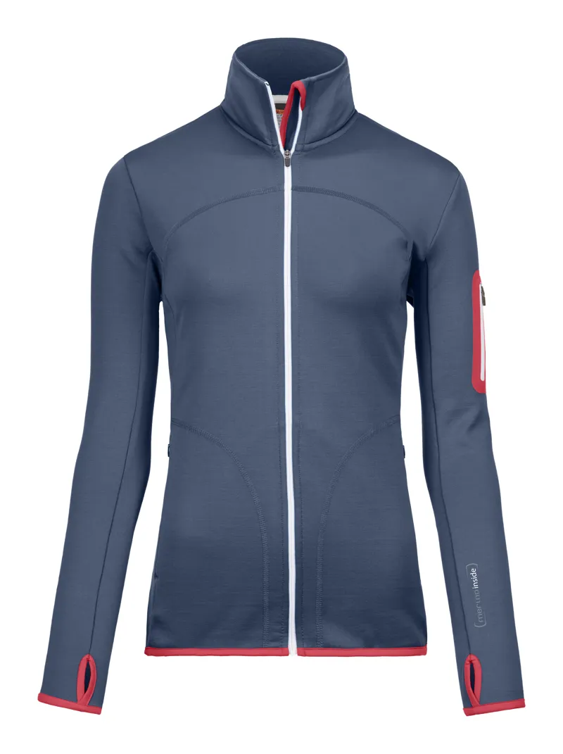 Ortovox Merino Fleece Womens Jacket in Night Blue