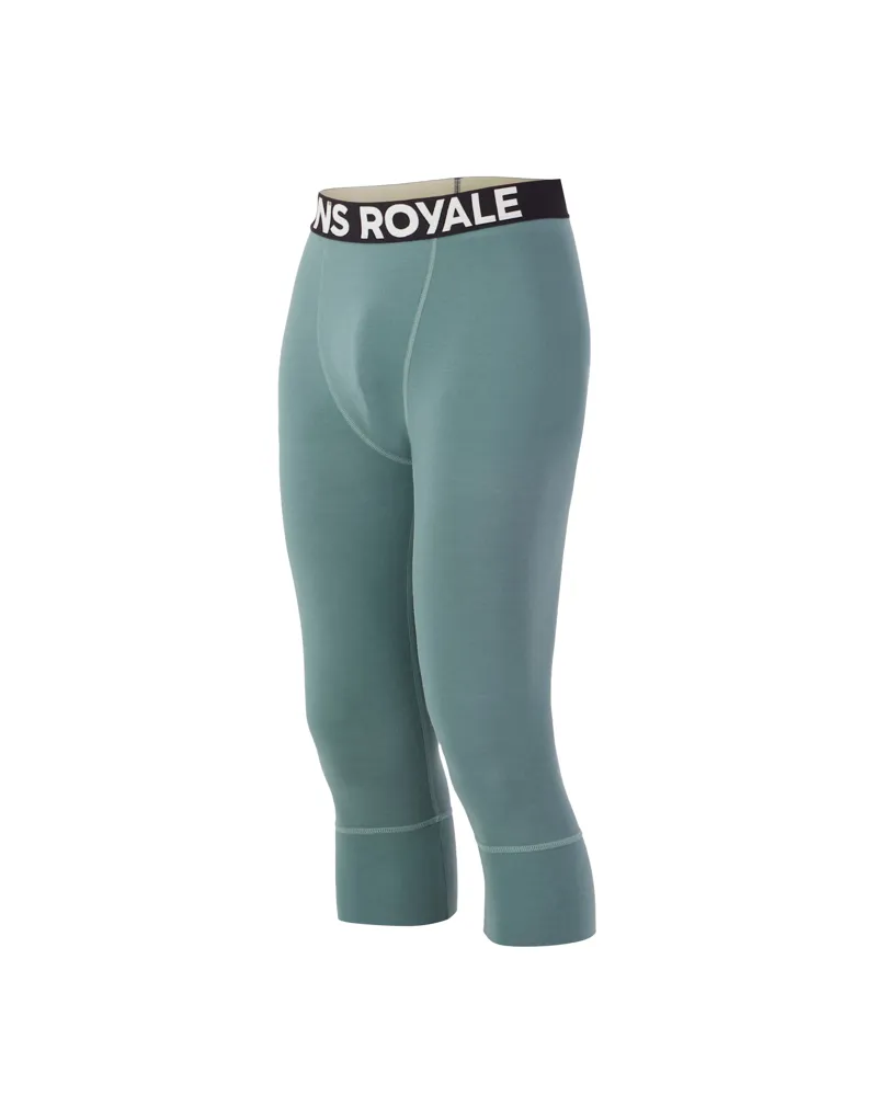 Mons Royale Cascade Flex 3/4 Length Mens Leggings - Sage Green