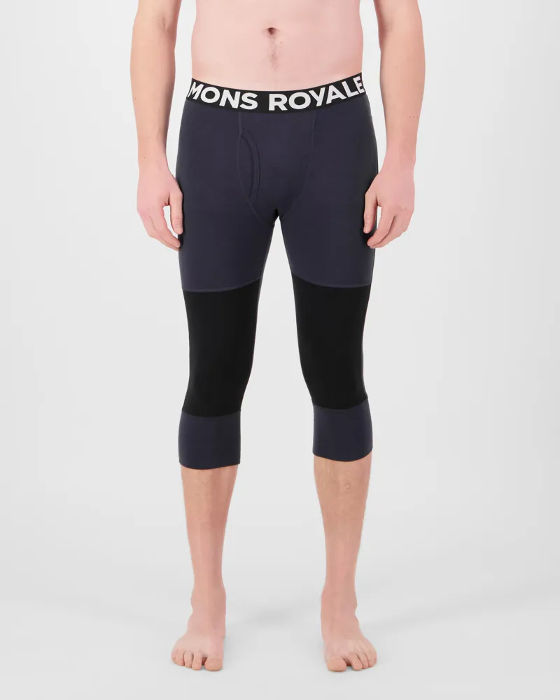 Mons Royale Olympus 3/4 Length Mens Leggings - 9 Iron Black-2