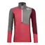 Ortovox Fleece Light Womens Zip Neck in Hot Coral