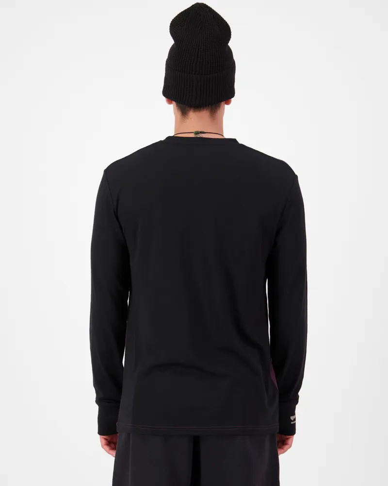 Mons Royale Yotei Merino Mens Top - Fig Black-2