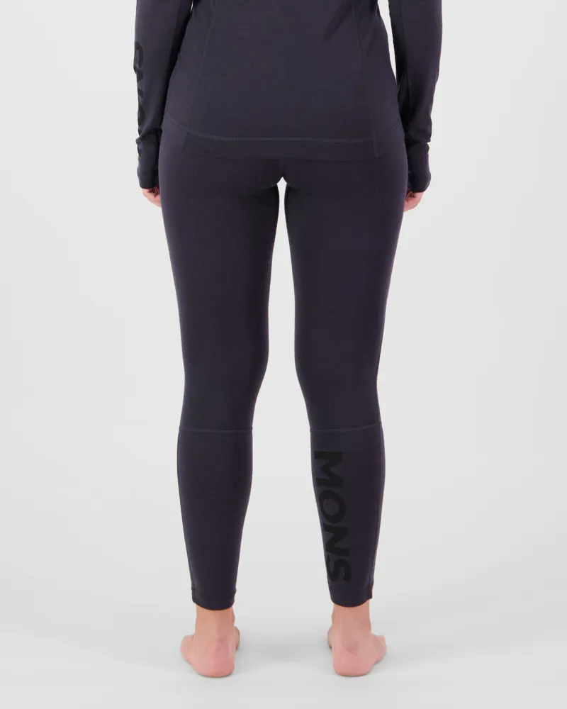 Mons Royale Olympus Womens Baselayer Leggings - 9 Iron Black-2