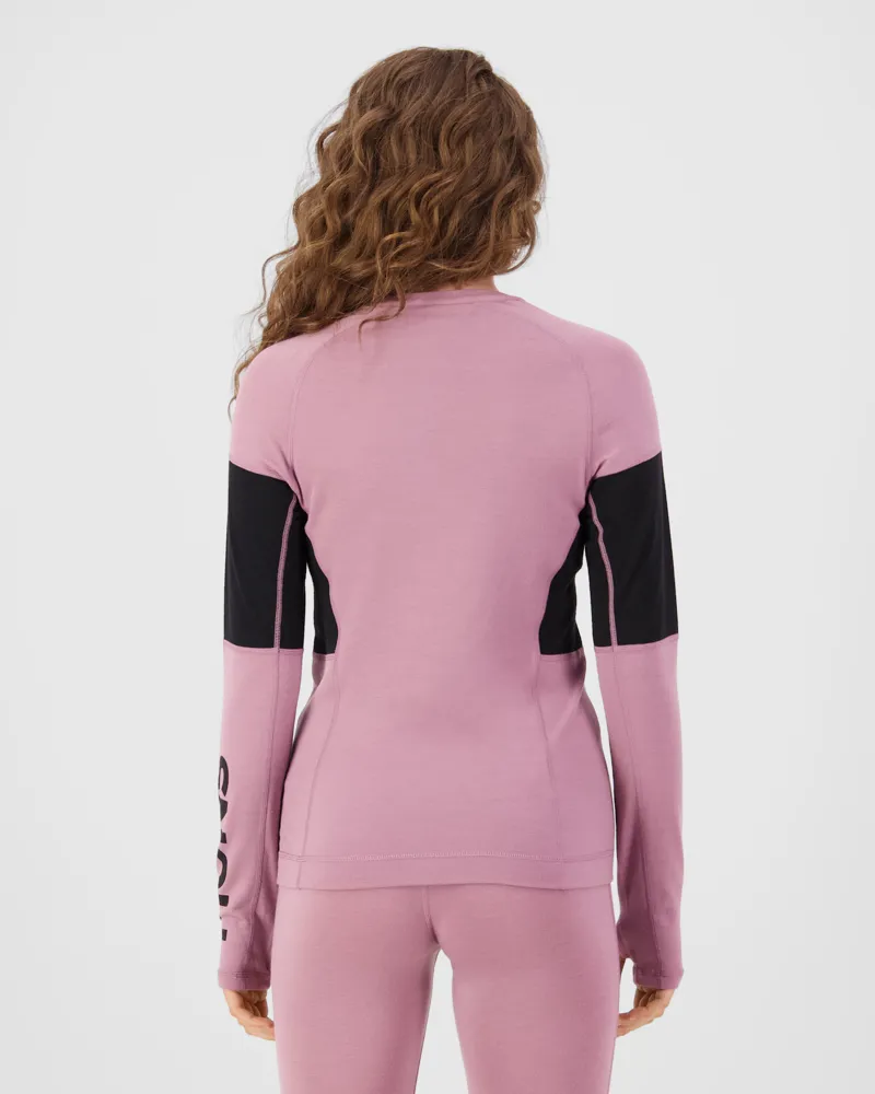 Mons Royale Olympus LS Womens Baselayer Top - Pink-2