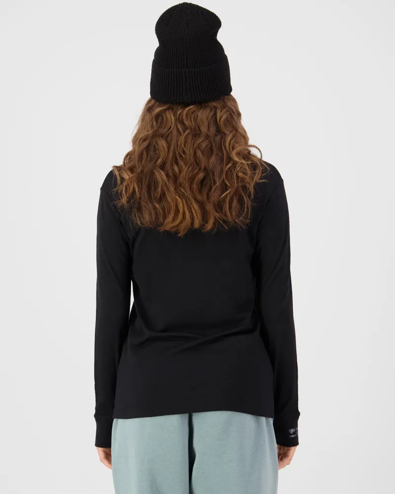 Mons Royale Yotei Classic Merino Womens Top - Black-1