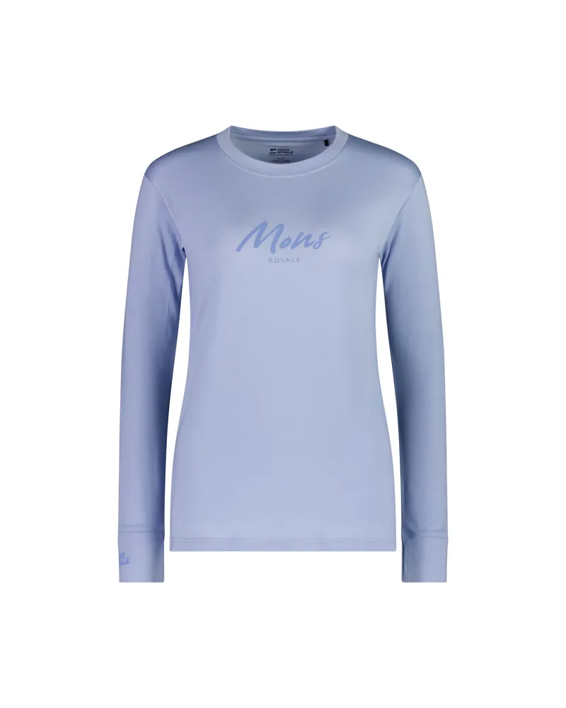 Mons Royale Yotei Classic Merino Womens Top - Ice Blue