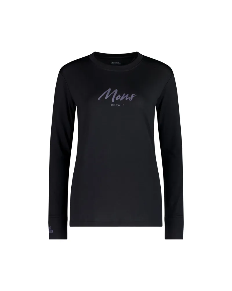 Mons Royale Yotei Classic Merino Womens Top - Black