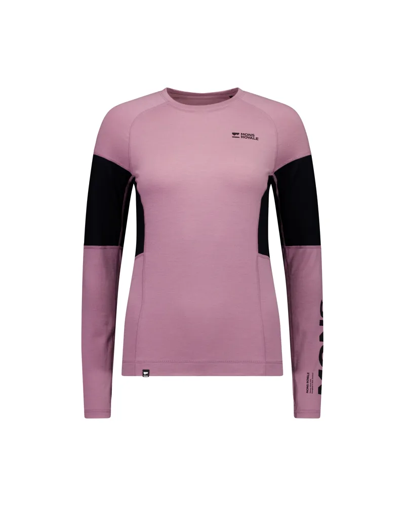 Mons Royale Olympus LS Womens Baselayer Top - Pink