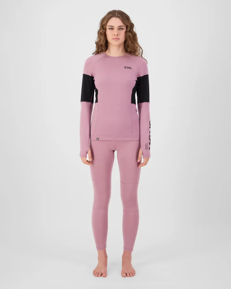 Mons Royale Olympus LS Womens Baselayer Top - Pink-3