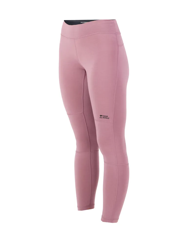 Mons Royale Olympus Womens Baselayer Leggings - Pink