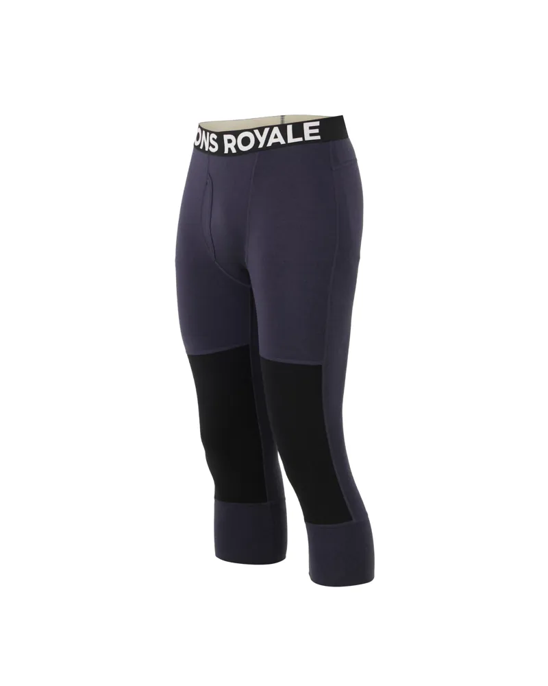 Mons Royale Olympus 3/4 Length Mens Leggings - 9 Iron Black