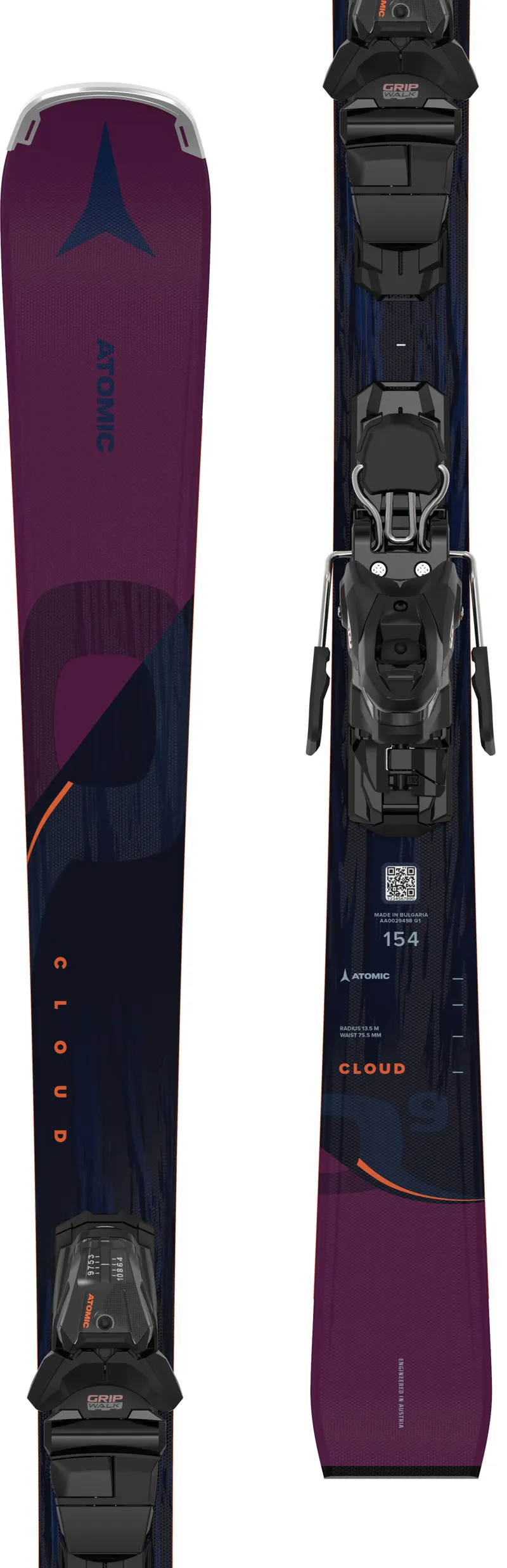 Atomic Cloud Q9 Womens Skis with M10 Grip Walk Bindings-1