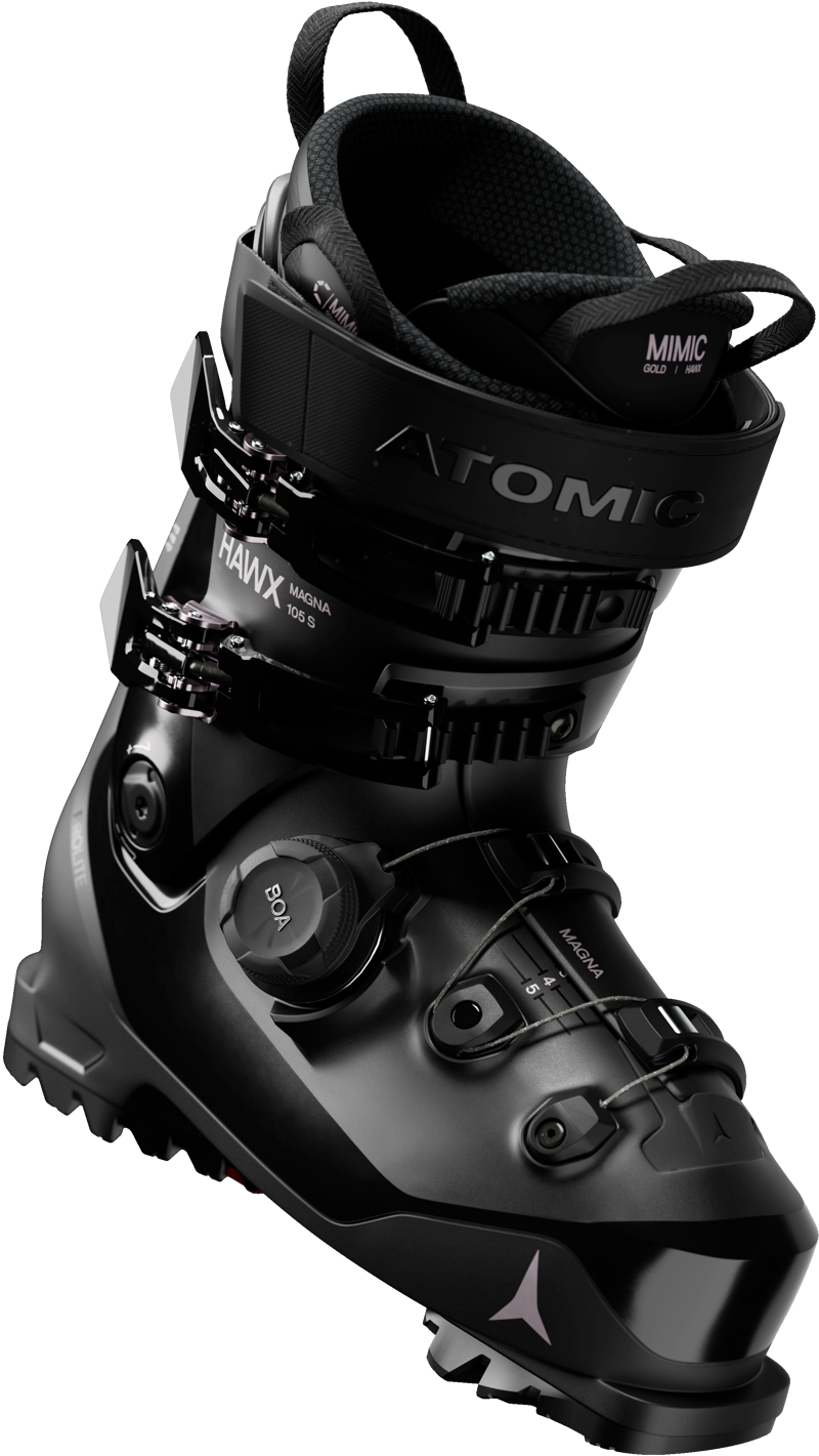 Atomic Hawx Magna 105 S BOA Womens Ski Boots - Black Rose Gold-3