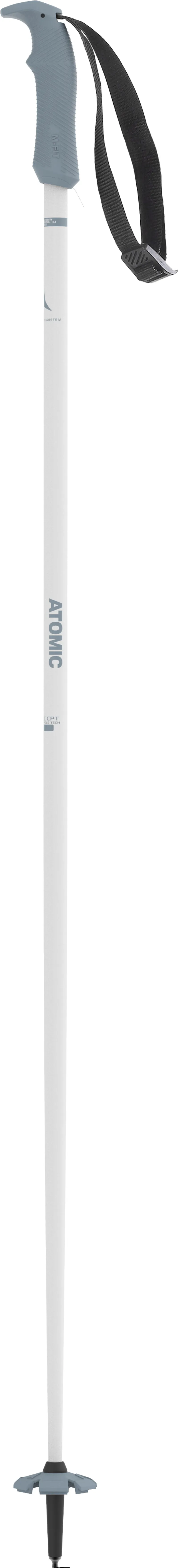 Atomic AMT Carbon Ski Poles in White-3