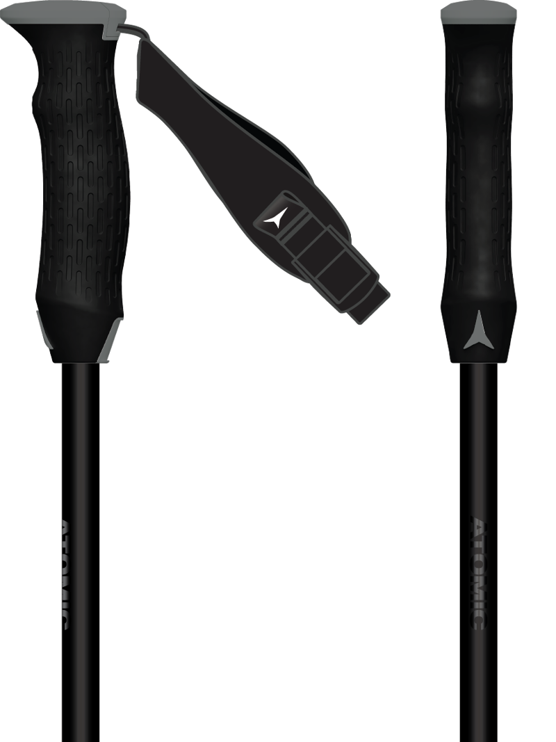 Atomic Revent Carbon Ultra Ski Poles - Black-1