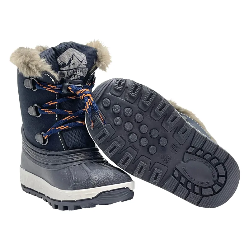 Manbi Nanouk Junior Winter Snow Boots - Navy Blue-1