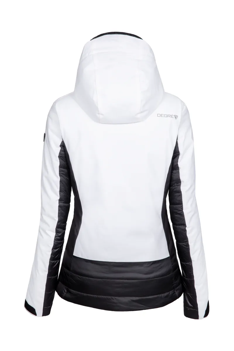 Degre 7 Womens Drac Ski Jacket - White Black-1