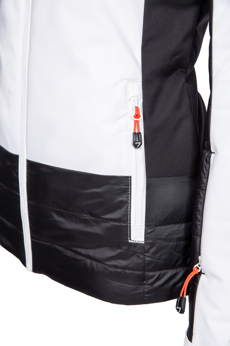 Degre 7 Womens Drac Ski Jacket - White Black-2