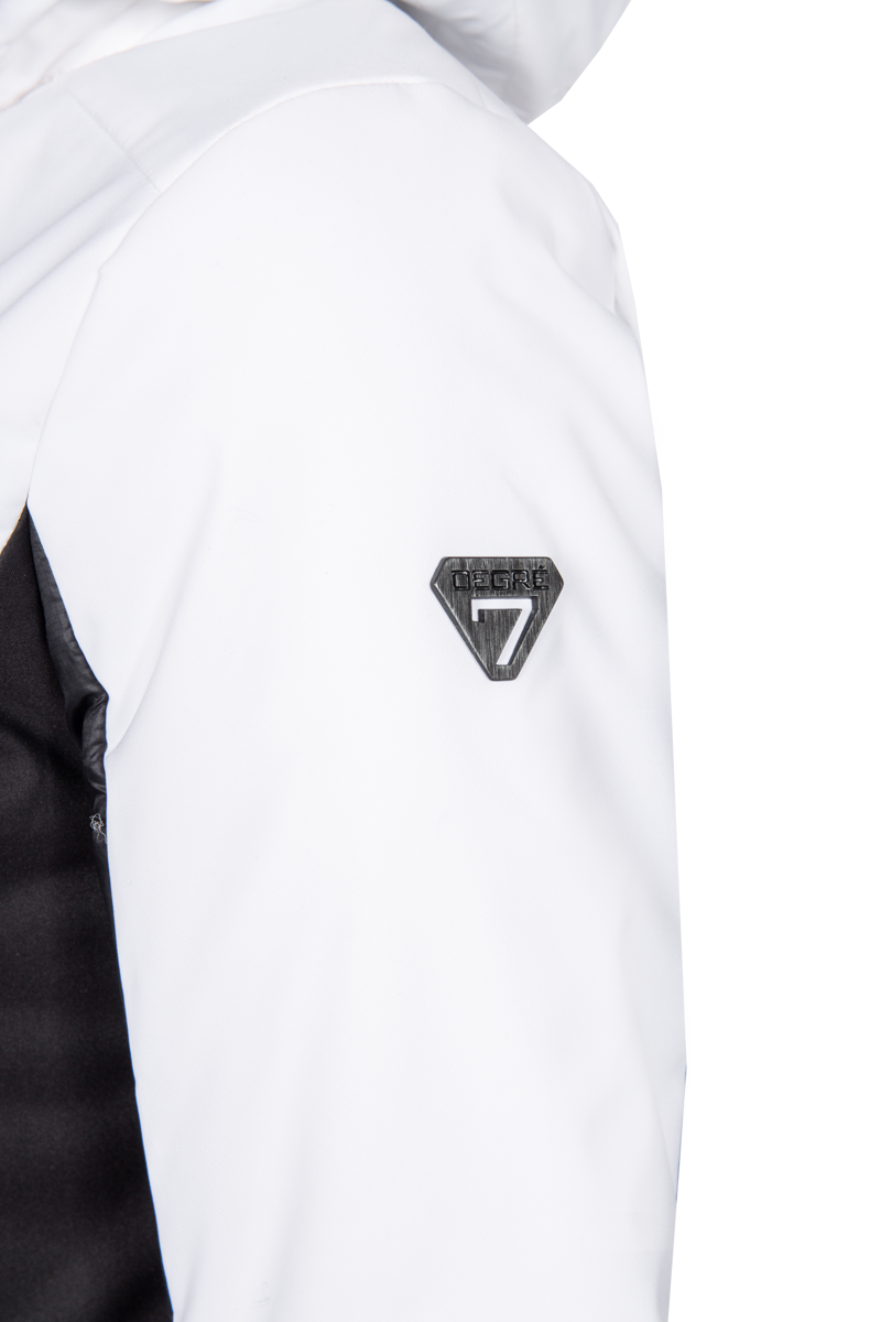 Degre 7 Womens Drac Ski Jacket - White Black-3