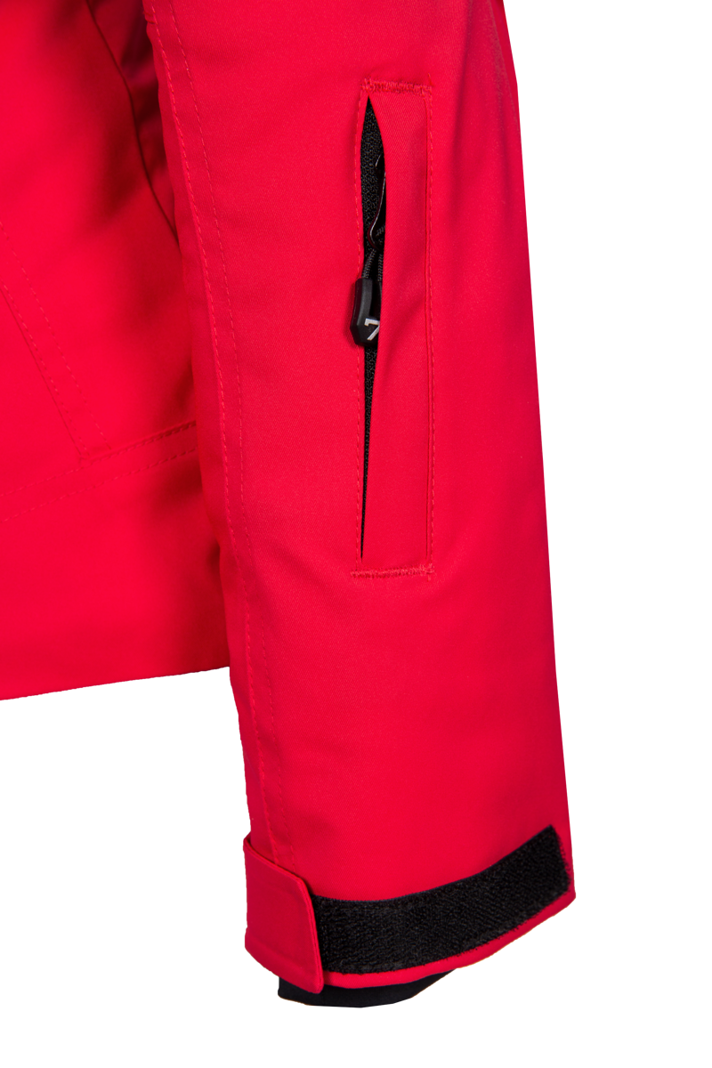 Degre 7 Womens Geod Faux Fur Ski Jacket - Cherry-2