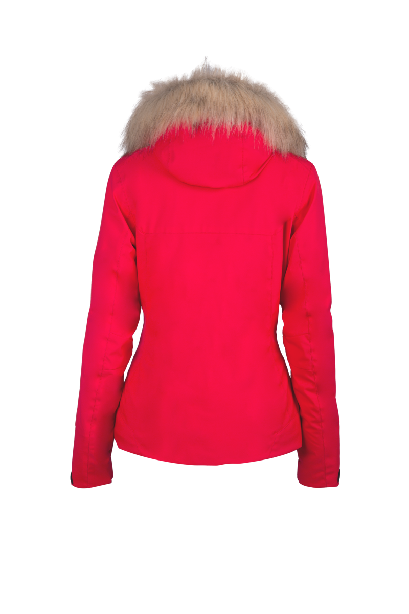 Degre 7 Womens Geod Faux Fur Ski Jacket - Plum-1