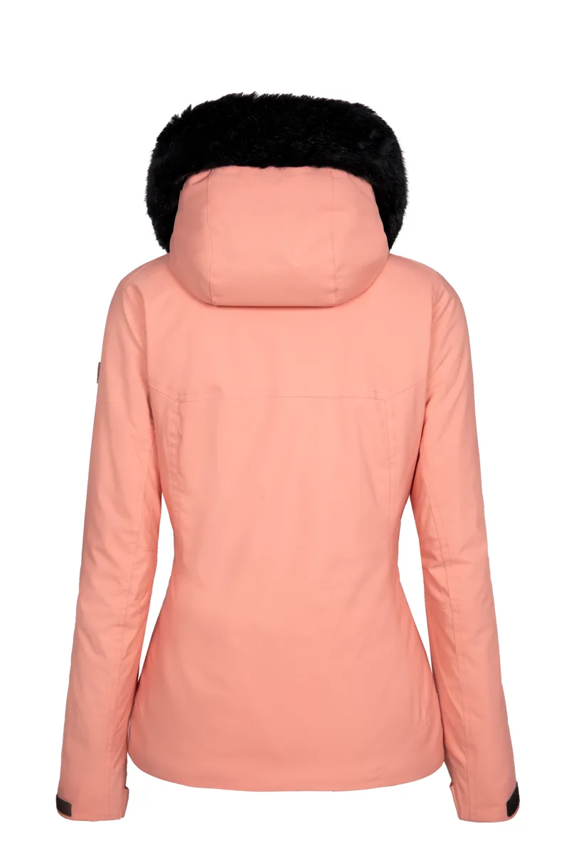 Degre 7 Womens Geod Faux Fur Ski Jacket - Light Pink-1